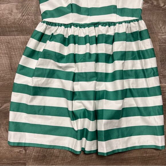 Jodi Kristopher Green White Striped Dress Size 11 - Picture 3 of 11